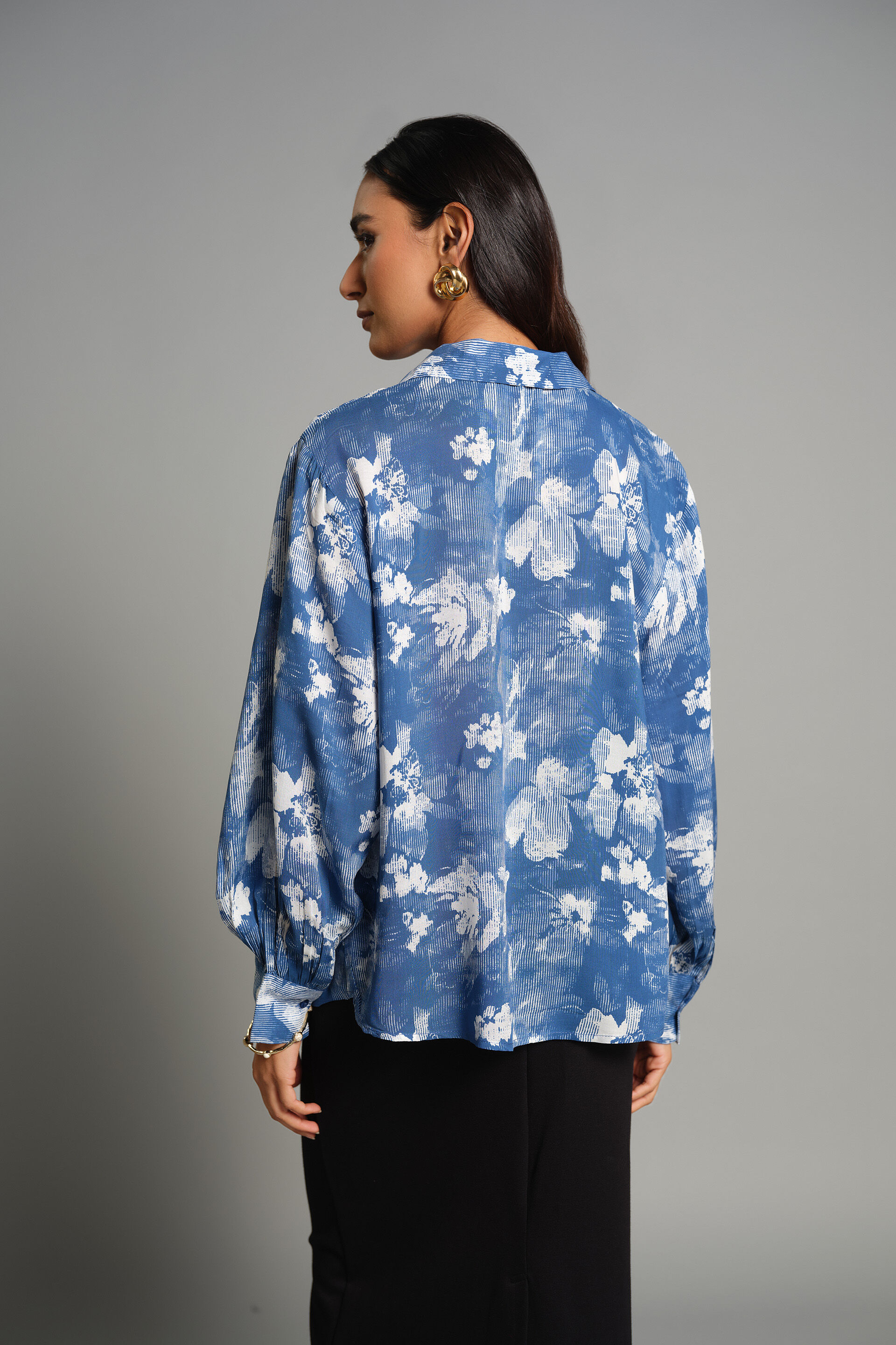 Blooms In Blues Top, Blue, image 5